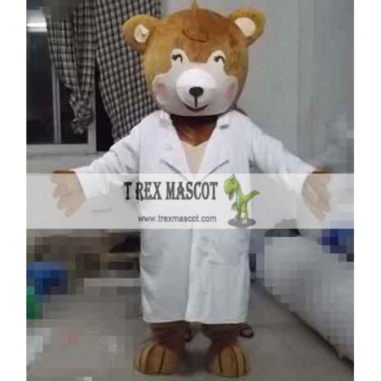 Doctor Bear Mascot Costume For Adult