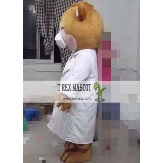 Doctor Bear Mascot Costume For Adult