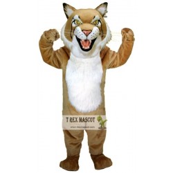 Tan Bobcat Mascot Costume