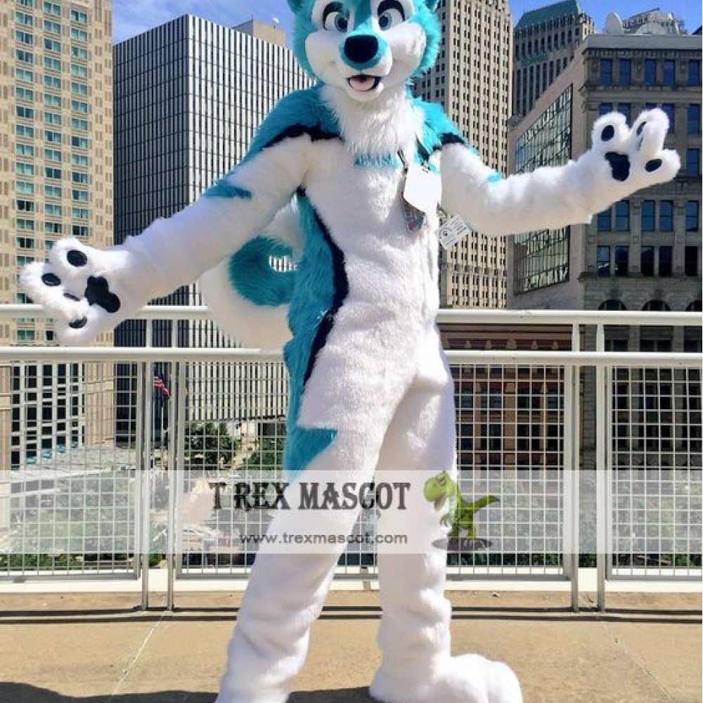 Husky Dog Realistic Fursuit Animal Mascot Costumes for Adults
