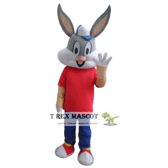 Gray Rabbit Mascot Costume