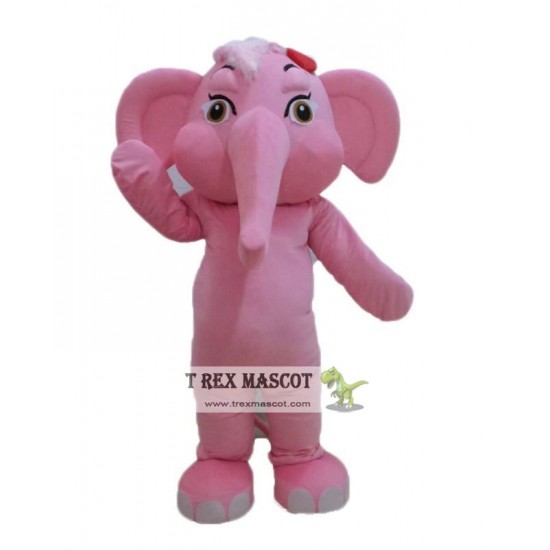 Adult Pink Elephant Mascot Costume