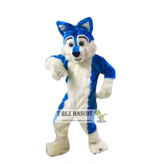 Blue Wolf Dog Husky Mascot Costume