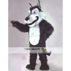 Long Fur Wolf Mascot Costume