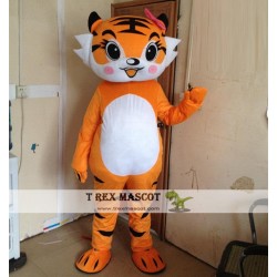 Tiger Girl Mascot Costume for Adult