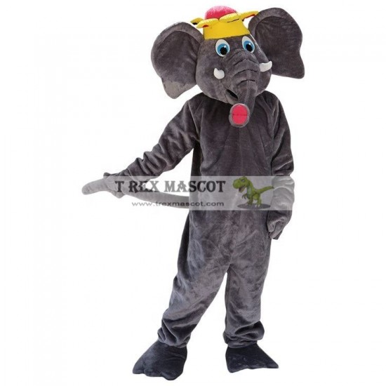 Grey Elephant Mascot Costume