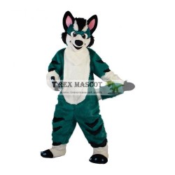 Green Fox Dog Husky Performance Fursuit