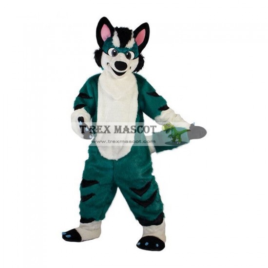 Green Fox Dog Husky Performance Fursuit