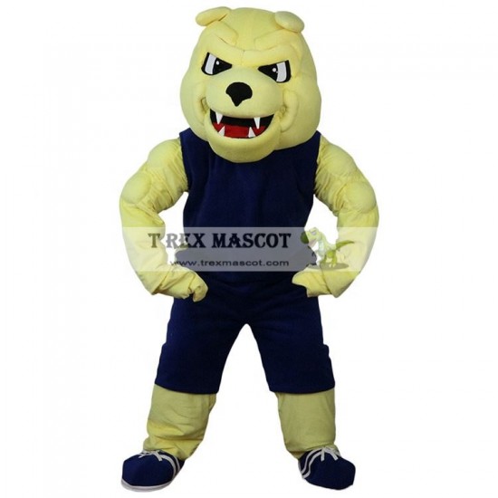 Yellow Bulldog Fierce Dog Mascot Costumes