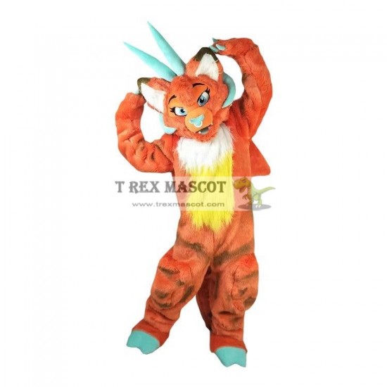 Orange Dragon Cosplay Mascot Costumes Custom for Adults