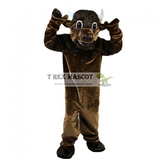 Brown Bull Ox Cowl Mascot Costumes for Adults