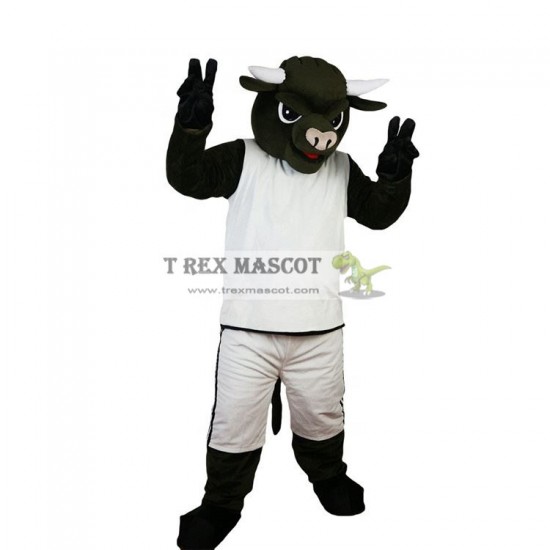 Dark Green Sport Cow Ox Bull Mascot Costumes