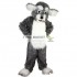 Long Fur Grey Dog Fursuit Mascot Costumes