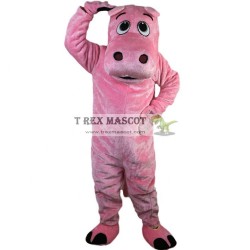 Pink Hippo Mascot Costumes