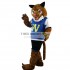 Sport Tiger In Blue Vest Mascot Costumes