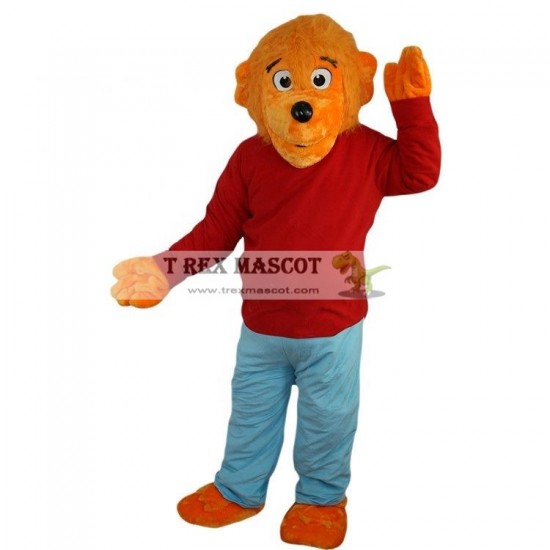 Mr Orange Bear Mascot Costume