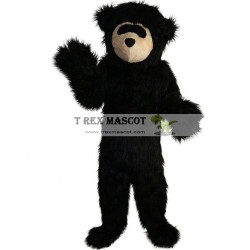 Long Hair Black Bear Mascot Costumes