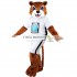 Tiger In White Sportswear Leopard Mascot Costumes