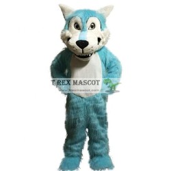 Plush Blue Big Mouth Wolf Mascot Costumes