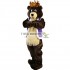 Dark Brown King Bear Mascot Costumes