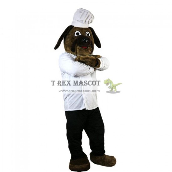 Christmas Brown Chef Dog Mascot Costumes