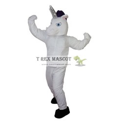 White Unicorn Muscle Horse Mascot Costumes