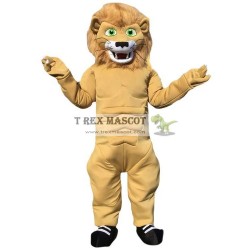 Strong Muscular Lion Mascot Costume