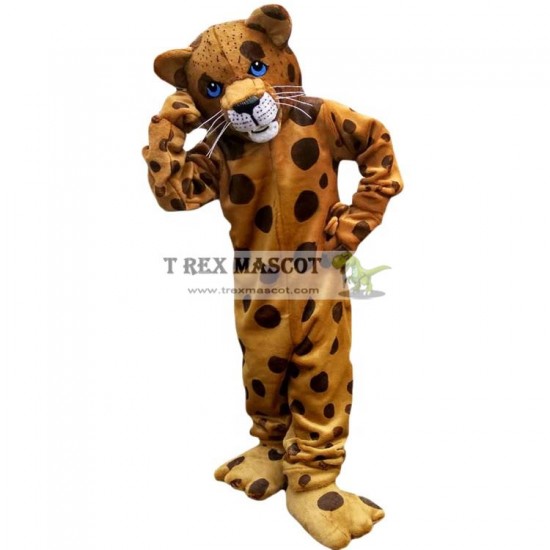 Yellow Brown Leopard Mascot Costume