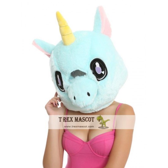 Unicorn Plush Helmet Mascot Head