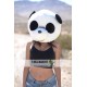 Panda Plush Helmet Mascot Head