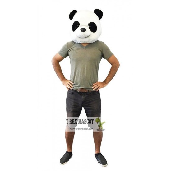 Panda Plush Helmet Mascot Head