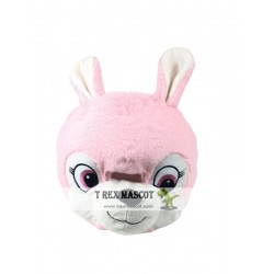 Bunny Plush Helmet Mascot Head