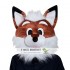 Adult Fox Head Mask Plush Mascot Head