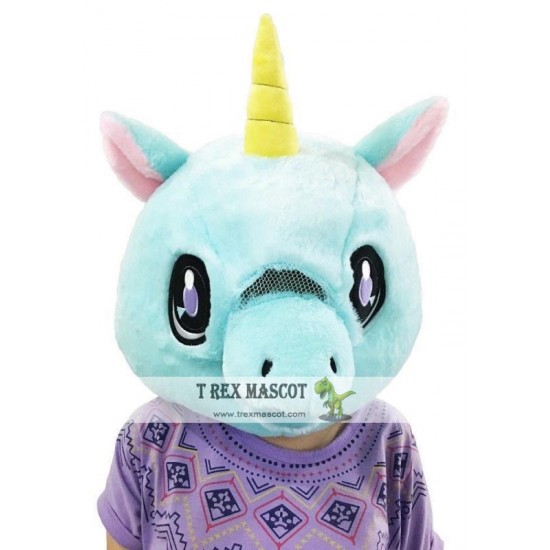 Unicorn Plush Helmet Mascot Head