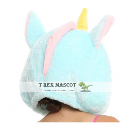 Unicorn Plush Helmet Mascot Head