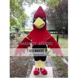 Red Jay Mascot Costume Red Eagle Plush Mascot