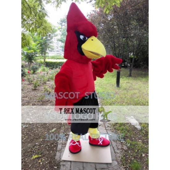 Red Jay Mascot Costume Red Eagle Plush Mascot