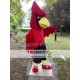 Red Jay Mascot Costume Red Eagle Plush Mascot