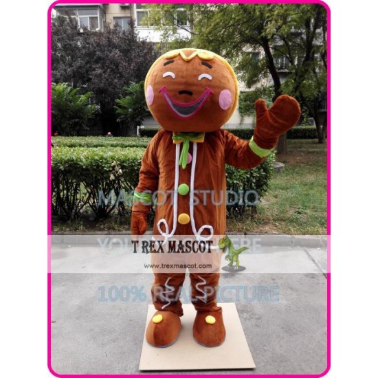 Gingerbread Mascot Costume Ginger Bread Christmas