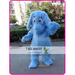 Plush Blue Dog Mascot Costume