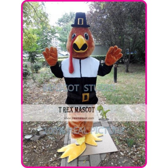 Thanksgiving Turkey Mascot Chicken Cock Costume