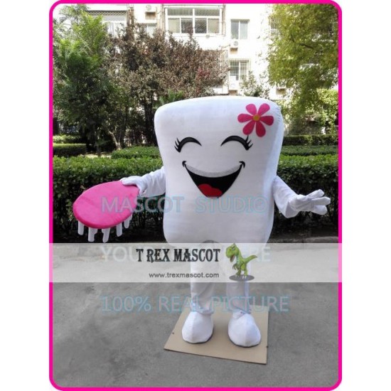 Female Tooth Teeth Toothbrush Mascot Costume