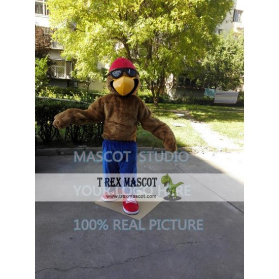 Brown Eagle Mascot Costume