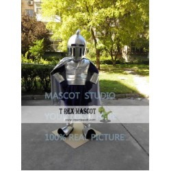 Silver Knight Mascot Costume Lancer