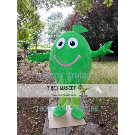 Olive Mascot Costume Green Olive Mascot