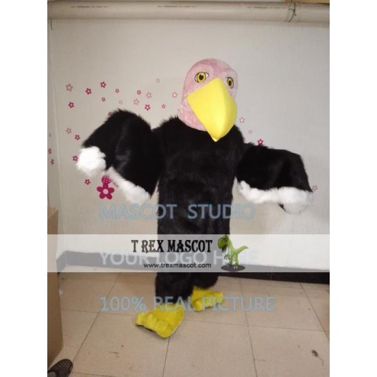 Eagle Mascot Costume Pink Bald Eagle