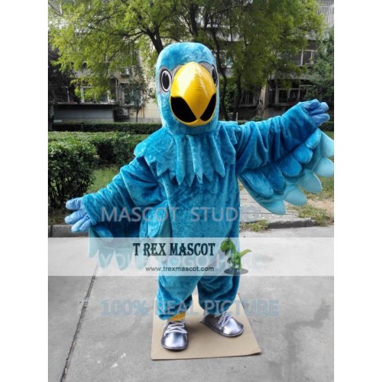 Blue Falcon Mascot Costume Eagle Hawk Cartoon