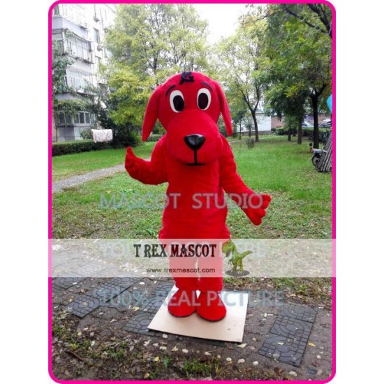 Red Dog Mascot Costume