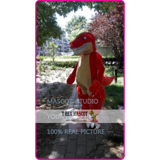 Orange Dinosaur Mascot Costume Dragon