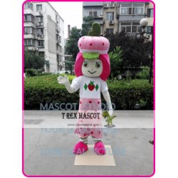 Strawberry Girl Mascot Costume